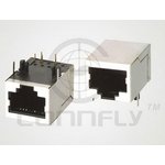 DS1128-S80BP, RJ45 RJReceptacle 1 Without LED Plugin Ethernet Connectors/Modular Connectors (RJ45 RJ11)