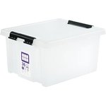 Контейнер HOME 36 литров с крышкой, прозрачный M-H36-00.07new