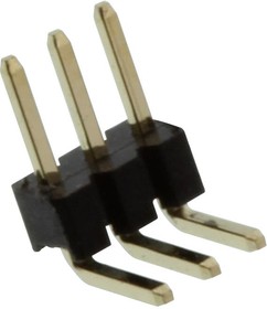 MC-HRT1-S03-G, Pin Header, угловой, Плата - к - плате, 1.27 мм, 1 ряд(-ов), 3 контакт(-ов), Сквозное Отверстие
