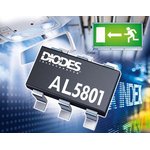 AL5801W6-7, LED Lighting Drivers 100V ADJ LED Driver N-Ch MOS 350mA