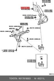 90178-18003, Гайка эксцентрика TOYOTA LAND CRUISER 200 07-/300 21-