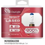 ML9005NLV200, Лампа 12 В HB3 60 Вт Night Laser Vision +200% 2 шт. блистер ClearLight