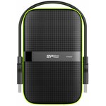 SP020TBPHDA60S3K, Портативный HDD Silicon Power Armor A60 2 TB USB 3.2, черный ...