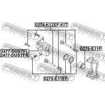 2477DUSTFL, суппорт торм. передний левый!\ Lada Largus ...