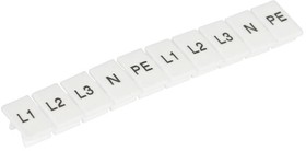 081-24-069, Маркеры для UK-ZB 6 (2.5мм2)с символами (L1, L2, L3, N, PE)(100шт./уп.)HLT