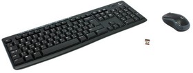 Фото 1/10 Набор беспроводной LOGITECH Wireless Combo MK270, клавиатура, мышь 2 кнопки + 1 колесо-кнопка, черный, 920-004518