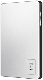 Фото 1/4 External HDD 2.5" Netac 1.0Tb K338  NT05K338N-001T-30SL  USB3.0, Silver-Grey