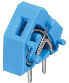 Фото 1/6 PCB terminal, 1 pole, pitch 5 mm, AWG 28-12, 24 A, cage clamp, blue, 236-744