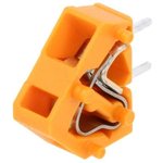 PCB terminal, 1 pole, pitch 5 mm, AWG 28-12, 24 A, cage clamp, orange, 236-746