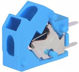 Фото 1/3 254-844, Модульная клемма на плату, шаг 5-5,08 мм, синяя