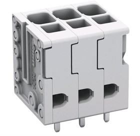 2624-3103, PCB terminal block - 4 mm² - Pin spacing 5 mm - 3-pole - Push-in CAGE CLAMP® - 4,00 mm² - gray