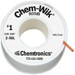 2-50L, DESOLDER BRAID ROSIN 0.03" 50'