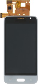 Фото 1/2 Дисплей (экран) в сборе с тачскрином для Samsung Galaxy J1 (2016) SM-J120F белый (TFT-совместимый)