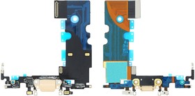 Фото 1/2 Шлейф для Apple iPhone 8 (4,7) c разъемом для зарядки, гарнитуры и микрофоном золото