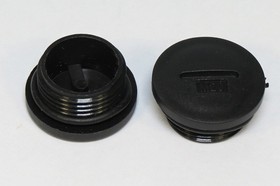 Фото 1/3 Заглушка кабельного ввода, М20x1,5, герметичный, пластик, черная, MG-20
