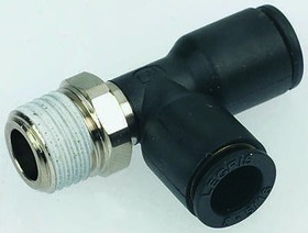 3103 08 10, LF3000 Series Tee Threaded Adaptor, Push In 8 mm to Push In 8 mm, Threaded-to-Tube Connection Style