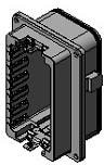 KN01AL-SHL-A, Heavy Duty Power Connectors Conn receptacle outer shell (Large)