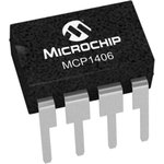 MCP1406-E/P, Драйвер МОП-транзистора, инвертирующий, низкой стороны ...