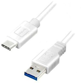 Фото 1/2 CU0173, Кабель, USB 3.0, вилка USB A, вилка USB C, 0,5м, белый