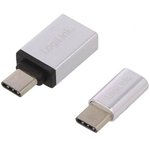 AU0040, Адаптер, USB 2.0,USB 3.0, Мат-л корп: алюминий