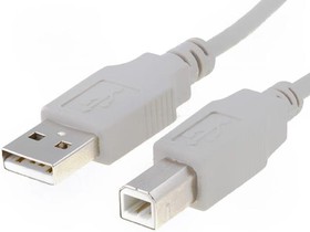 CAB-USBAB/0.5, Кабель, USB 2.0, вилка USB A, вилка USB B, 0,5м, серый