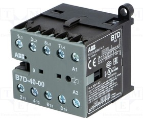 B7D-40-00-01, Контактор 4-полюсный, 24ВDC, 16А, NO x4, DIN,настенный, Серия B7D