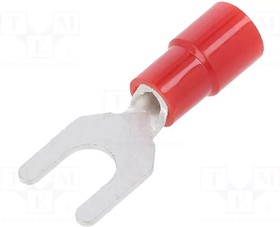 Фото 1/3 TMEX 1.25Y-4M-RED, Наконечник: вилка, M4, d: 4,3мм, 0,3-1,65мм2, обжим, на провод, медь