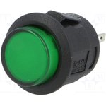 R13523BL05BGL1, Переключатель кнопочный 2 SPST-NO 1, зеленый 50мОм