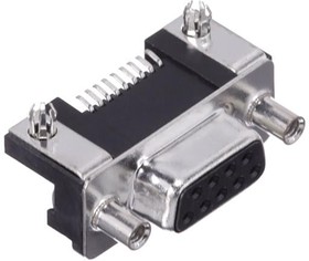 L17SM209SB61T, D-Sub Standard Connectors 9P SMT Socket Front Screwlock 4-40