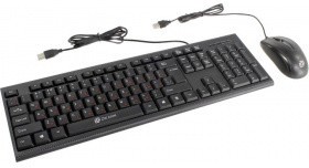 Фото 1/9 Клавиатура + мышь Oklick 630M клав:черный мышь:черный USB