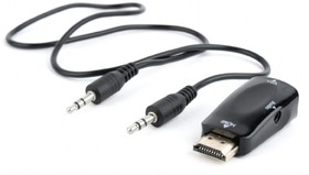Bion Adapter HDMI 1.4 - VGA and Stereo Audio, 19M/DB15F & miniJack 3.5mm [BXP-A-HDMI-VGA-02]
