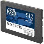 Накопитель SSD Patriot P220 512GB, SATA 2.5", P220S512G25, 550/500, RET