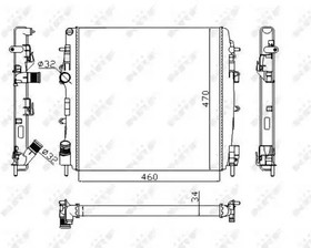 58317A, радиатор охлаждения NISSAN KUBISTAR 03-