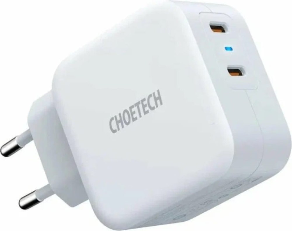 Сетевое зарядное устройство 40 Вт USB C PD + USB C PD PD6009 PD6009-EU-WH,  Choetech | купить в розницу и оптом