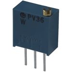 PV36W102C01B00, Потенциометр монтажный, вертикальный, 1кОм, 500мВт, THT, ±10% Bourns