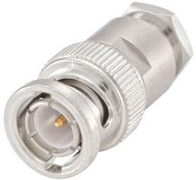 71S106-009N5, Cable plug straight, BNC, Brass, Plug, Straight, 75Ohm, Clamp Terminal