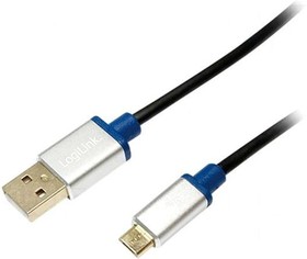 Фото 1/2 BUAM210, Кабель, USB 2.0, вилка USB A, вилка micro USB B, 1м, черный