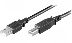 Фото 1/2 68900, Кабель USB 2.0 вилка USB A,вилка USB B 1,8м черный