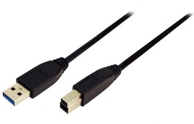 Фото 1/2 CU0025, Кабель, USB 3.0, вилка USB A, вилка USB B, никелированные, 3м