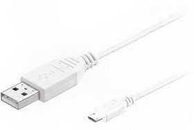 Фото 1/2 95143, Кабель USB 2.0 вилка micro USB A,вилка USB A 1,8м черный