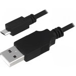 CU0057, Кабель, вилка USB A, вилка micro USB B, никелированные, 0,6м