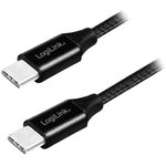CU0153, Кабель, USB 2.0, вилка USB C, с обеих сторон, 0,3м, черный