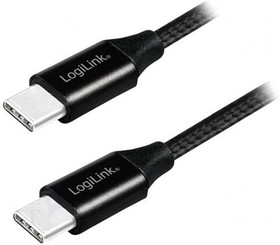 Фото 1/2 CU0153, Кабель, USB 2.0, вилка USB C, с обеих сторон, 0,3м, черный