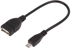 50404, Кабель, OTG,USB 2.0, гнездо USB A,вилка micro USB B, 0,2м