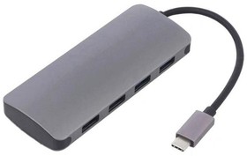 50379, Адаптер, USB 3.1, гнездо DC, гнездо USB A x4, вилка USB C, 0,2м