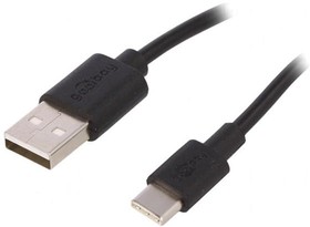 Фото 1/2 59118, Кабель USB 2.0 вилка USB 2.0A,вилка USB 3.1 C 0,5м черный