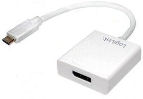 Фото 1/2 UA0246A, Кабель USB 3.1 гнездо DisplayPort,вилка USB C 140мм