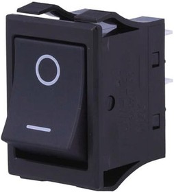 Фото 1/2 JWL21RA1A, Rocker Switches 16A DPST ON OFF BLK