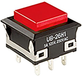Фото 1/2 UB26SKW035F, Pushbutton Switches DP ON-ON BRT GN AG