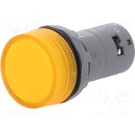 CL2-523Y, Индикат.лампа индикаторная лампа, плоский, желтый, Отв O22мм